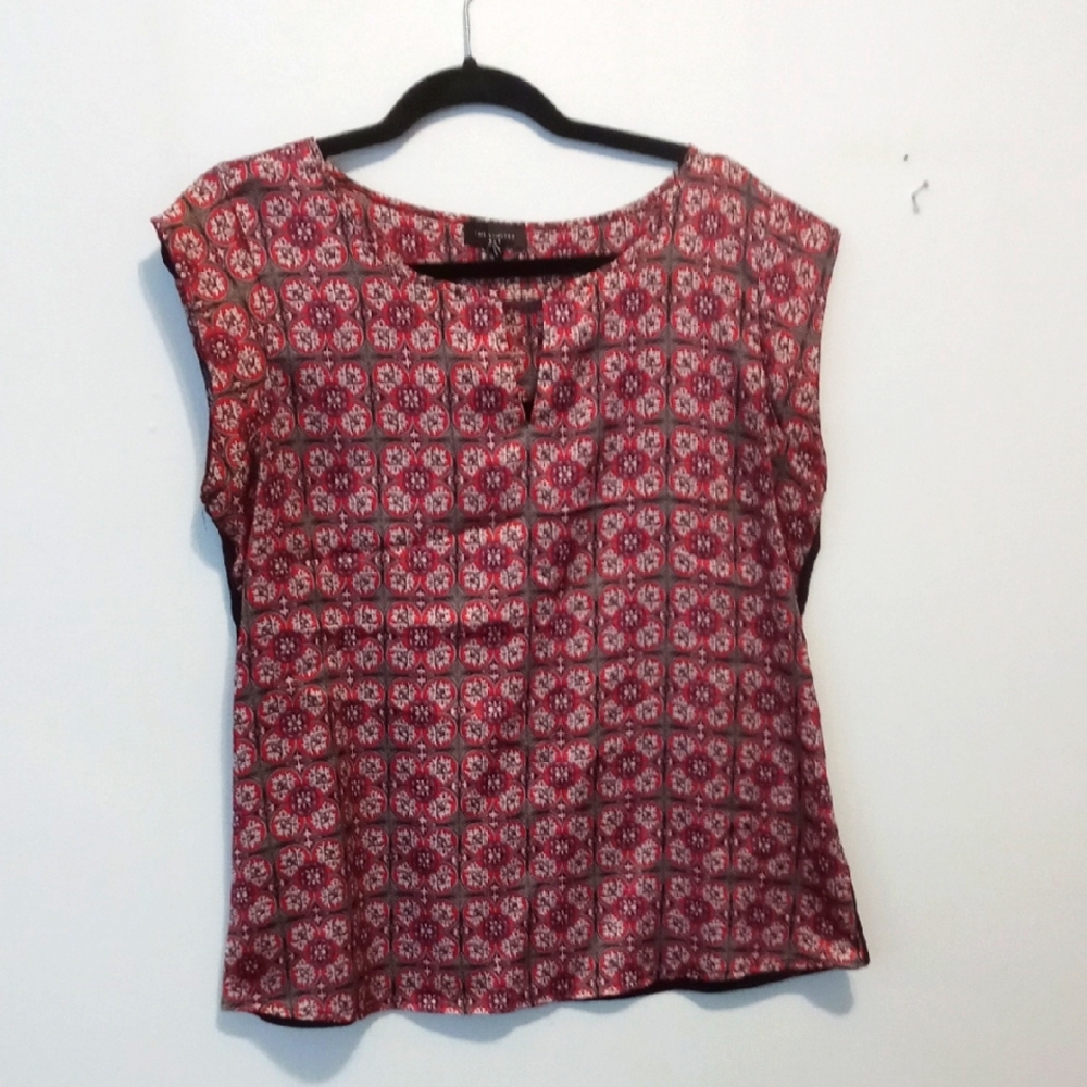 Vintage Limited Women's Red Patterned Top